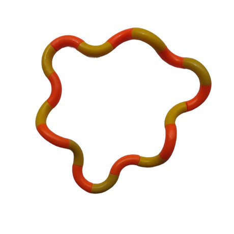 Jucarie Senzoriala Antistres, Vivimall, Fidget Twist, cu Miscari Infinite de Decompresie, 2 Culori, Galben/Portocaliu, + 3 ani - vivimall.ro