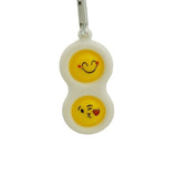 Jucarie Senzoriala Antistres, Simple Dimple, Breloc 2 Bulinute, Alb, model 2 - vivimall.ro