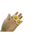 Jucarie Senzoriala Antistres, Simple Dimple, Breloc 2 Bulinute, Alb, model 2 - vivimall.ro