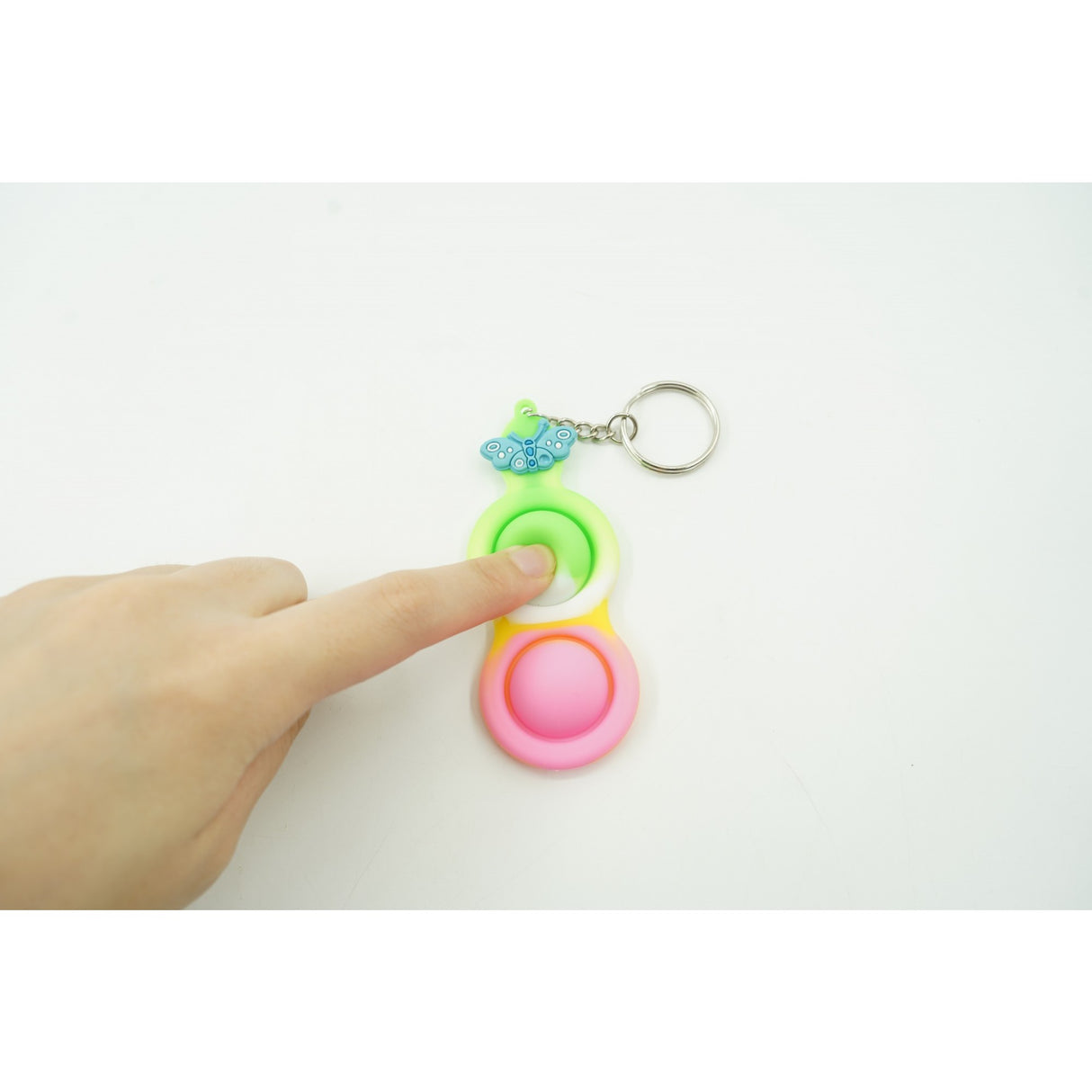 Jucarie Senzoriala Antistres, Simple Dimple, Breloc 2 Bulinute, Multicolor - vivimall.ro