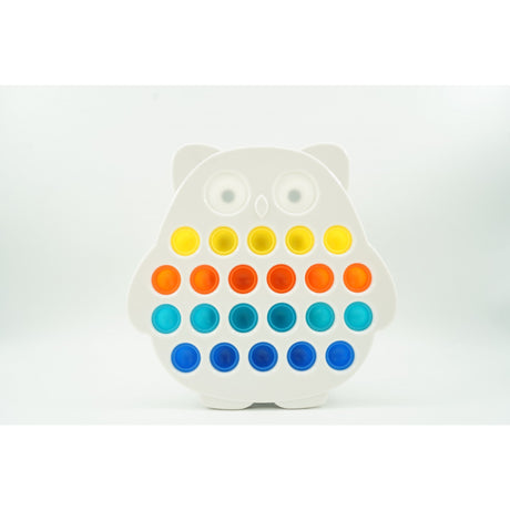 Jucarie senzoriala antistres, Simple Dimple, Bufnita, Multicolor, V3 - vivimall.ro