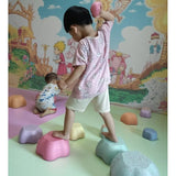 Jucarie Senzoriala de Echilibru, Flippy, Tip Stepping Stones, 5 Piese, din Spuma, pentru Miscare, Sarituri, Prindere, Diametru 28 cm, Model 1, Multicolor - vivimall.ro