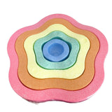 Jucarie Senzoriala de Echilibru, Flippy, Tip Stepping Stones, 5 Piese, din Spuma, pentru Miscare, Sarituri, Prindere, Diametru 28 cm, Model 2, Multicolor - vivimall.ro