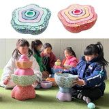 Jucarie Senzoriala de Echilibru, Flippy, Tip Stepping Stones, 5 Piese, din Spuma, pentru Miscare, Sarituri, Prindere, Diametru 28 cm, Model 3, Multicolor - vivimall.ro