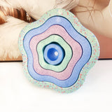 Jucarie Senzoriala de Echilibru, Flippy, Tip Stepping Stones, 5 Piese, din Spuma, pentru Miscare, Sarituri, Prindere, Diametru 28 cm, Model 4, Multicolor - vivimall.ro