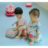 Jucarie Senzoriala de Echilibru, Flippy, Tip Stepping Stones, 5 Piese, din Spuma, pentru Miscare, Sarituri, Prindere, Diametru 28 cm, Model 4, Multicolor - vivimall.ro