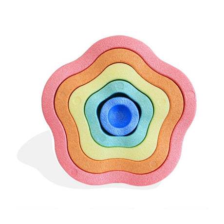 Jucarie Senzoriala de Echilibru, Flippy, Tip Stepping Stones, 5 Piese, din Spuma, pentru Miscare, Sarituri, Prindere, Diametru 28 cm, Model 2, Multicolor - vivimall.ro