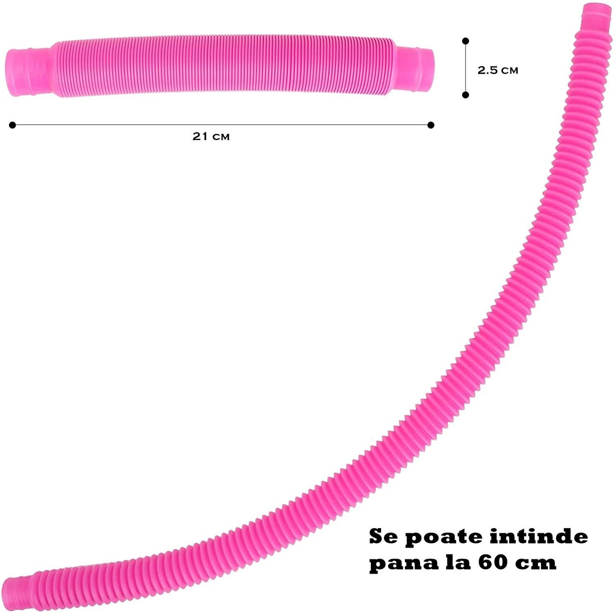 Jucarie Senzoriala - Fidget Pop Tubes, Antistres, Super Elastic