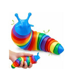 Jucarie Senzoriala Pentru Copii, Melc, Cu Articulatii Si Lumini, 19 Cm, Multicolor - vivimall.ro