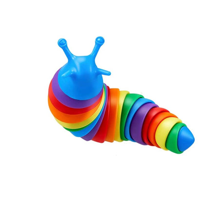 Jucarie Senzoriala Pentru Copii, Melc, Cu Articulatii Si Lumini, 19 Cm, Multicolor - vivimall.ro
