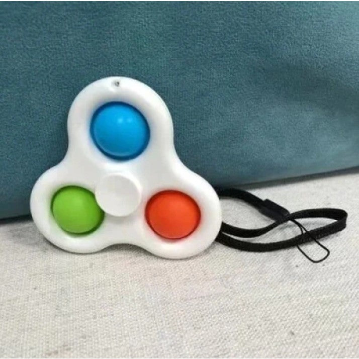 Сензорна играчка Spinner - Fidget Toy, Simple Dimple, 7 см, бяла/ 