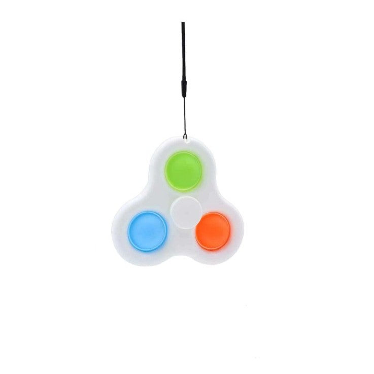 Сензорна играчка Spinner - Fidget Toy, Simple Dimple, 7 см, бяла/ 