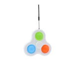 Сензорна играчка Spinner - Fidget Toy, Simple Dimple, 7 см, бяла/ 