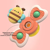 Детска играчка-спинер с 2 страни, Spinimals Premium Bee