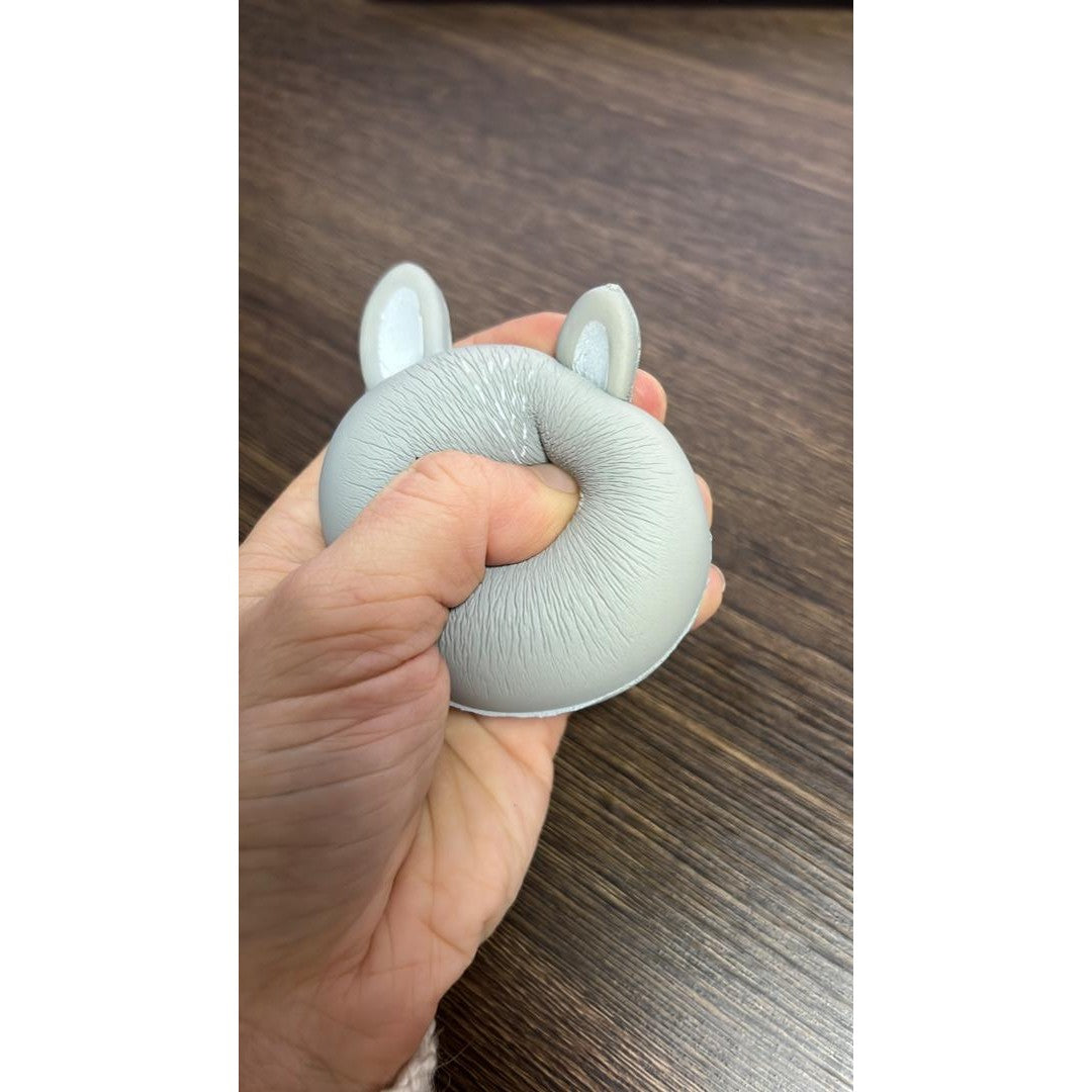 Jucarie Squish Toy Vivimall, model pisica gri - vivimall.ro