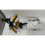 Jucarie Transformabila 2in1, Flippy, Golden Wing Flying Dragon, Masina/Dragon, Atractie Magnetica, +6 Ani, din ABS, Auriu - vivimall.ro