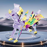 Jucarie Transformabila 2in1, Flippy, Crystal Wing Flying Dragon, Masina/Dragon, Atractie Magnetica, Fluorescent, +3 Ani, din ABS, Multicolor - vivimall.ro