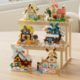 Set de Constructie, Flippy, Model Miniatura Moara de Vant, Jucarie Educativa STEM, Model 3D, Micro-Caramizi, 289 piese, +6 Ani, cm, 11.5 x 8 x 4.5 cm, Galben