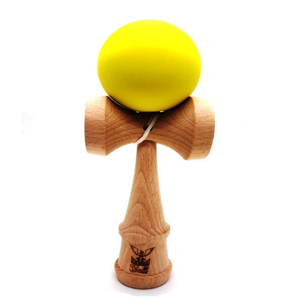 Kendama Ball Originala Lemn Fag Mat Grip Galben - vivimall.ro