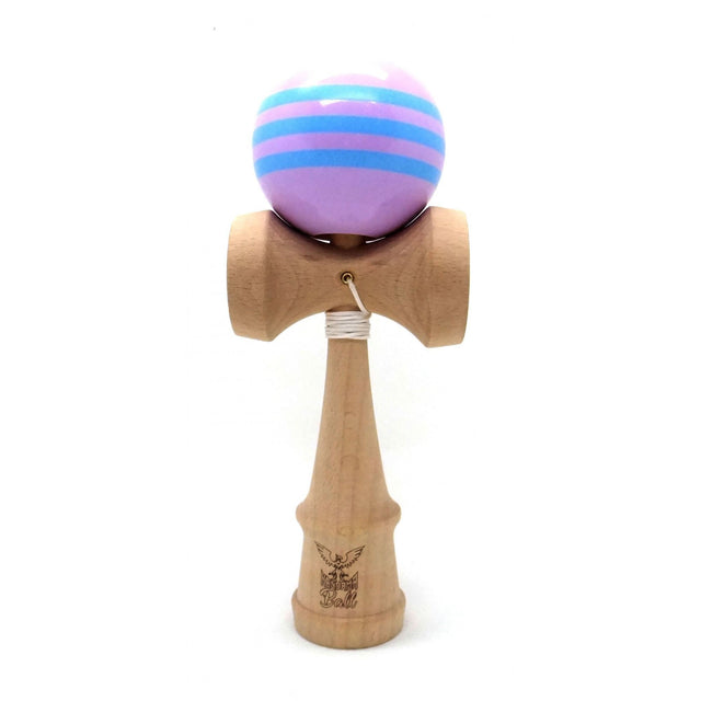 Kendama Ball Originala Stripe Bleu Lemn Fag Mov - vivimall.ro