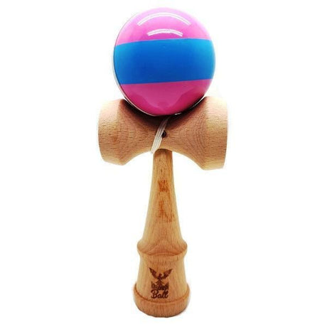 Kendama Ball Originala Stripe Bleu Lemn Fag Roz - vivimall.ro