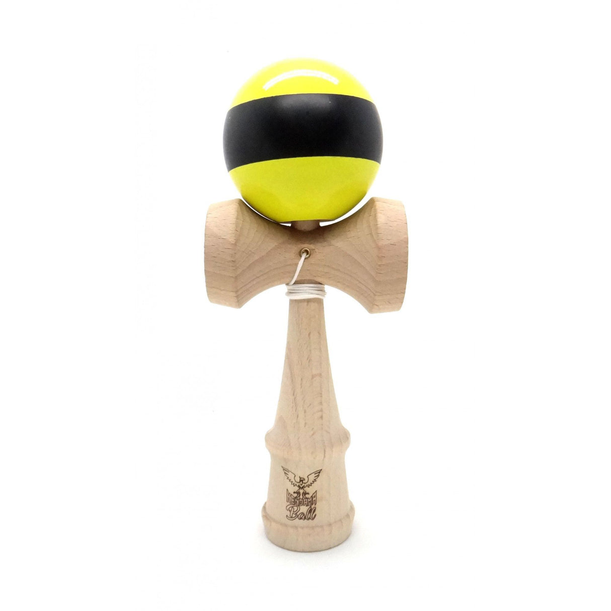 Kendama Ball Originala Stripe Negru Lemn Fag Galben - vivimall.ro