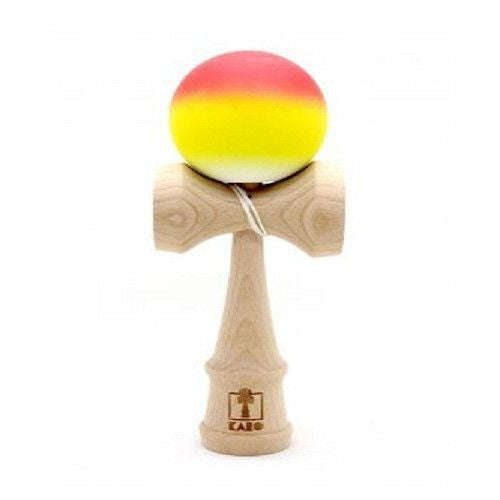 Kendama Karo Grip F3 Cusion Fade Lemn Fag Rosu Galben Alb - vivimall.ro