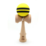 Kendama Karo Grip Rubber Stripe Lemn Fag Galben Negru - vivimall.ro