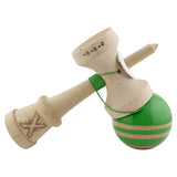Kendama Originala X - Rainbow, Super Sticky, V3 King Size Cup, Gaura in Baza, Profesionala, Vivimall, din Lemn, 18 cm, Verde