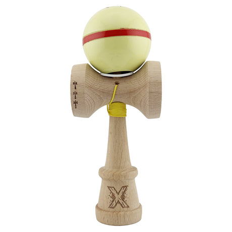 Kendama Originala X - Silken, Super Sticky, V3 King Size Cup, Gaura in Baza, Profesionala, Vivimall, din Lemn, 18 cm, Cream - vivimall.ro
