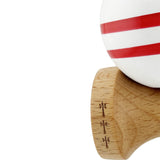 Kendama X CHICANOS Originala, Profesionala, Flippy, Big Cups V2, Super Sticky cu Cupe Mari, Rulment Metalic, din lemn 18 cm, Ata 55 cm, Negru/Alb - vivimall.ro