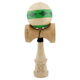 Kendama Originala X - FREQUENCY , Profesionala, Vivimall, din Lemn, 18 cm, Verde - vivimall.ro