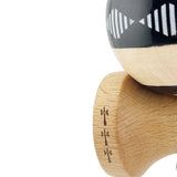 Kendama Originala X - FREQUENCY , Profesionala, Vivimall, din Lemn, 18 cm, Negru - vivimall.ro