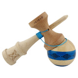 Kendama Originala X - FREQUENCY , Profesionala, Vivimall, din Lemn, 18 cm, Albastru - vivimall.ro
