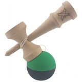 Kendama X Original, 18 см, Професионална, +9 години, Дървена, 2-цветен модел, Зелена/Черна