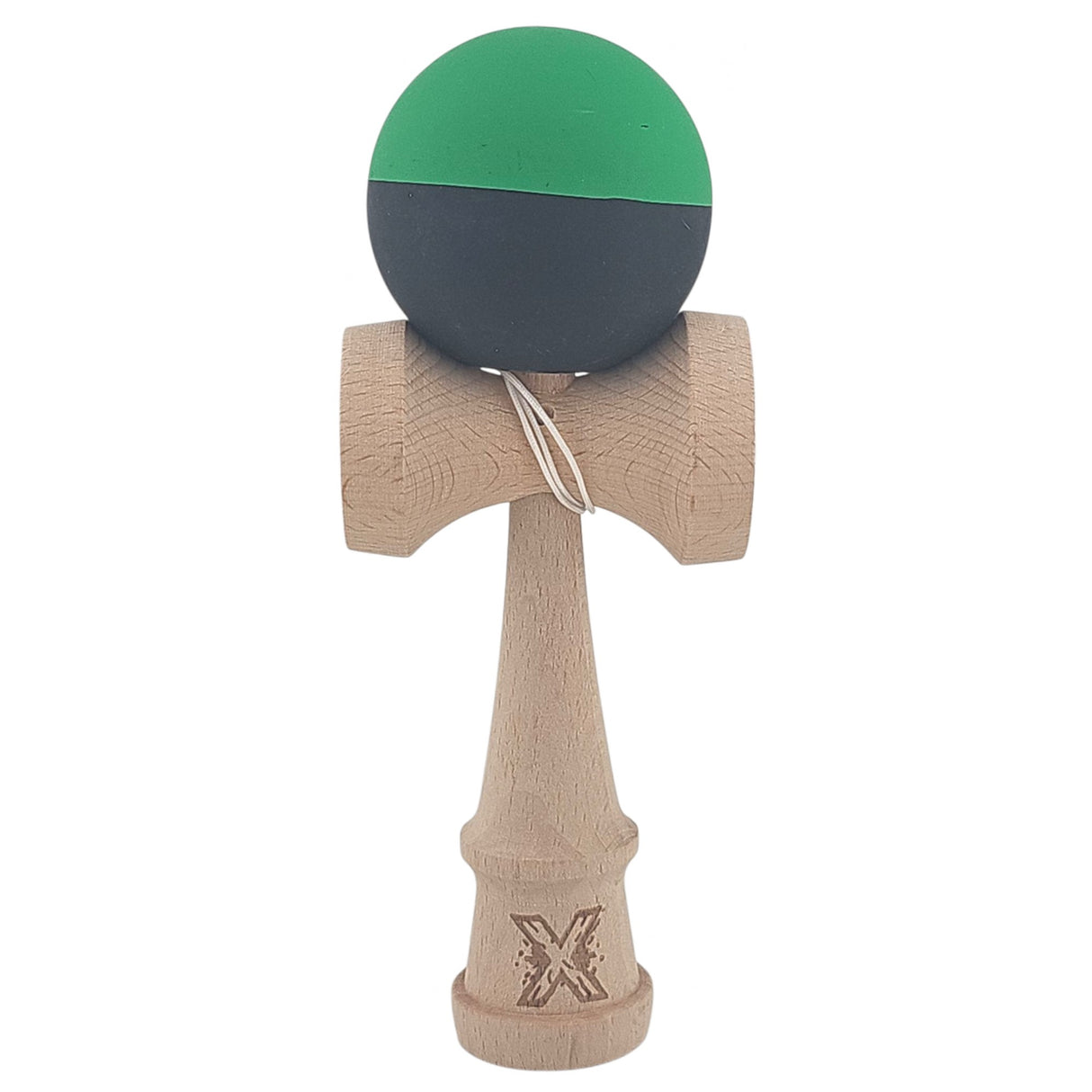 Kendama X Original, 18 см, Професионална, +9 години, Дървена, 2-цветен модел, Зелена/Черна