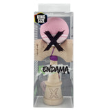 Kendama X Originala, Profesionala, Vivimall, Rubber Grip, Cupe Mari KING SIZE V3, Gaura in Baza, Rulment Metalic, din lemn 18 cm, Ata 55 cm, Bicolor Roz/Roz deschis - vivimall.ro