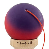 Kendama X Originala, Profesionala, Flippy, Big Cups V2, Rubber Grip cu Cupe Mari, Rulment Metalic cu Ata 55 cm,-Mov/Rosu/Negru - vivimall.ro