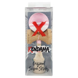 Kendama X Originala, Profesionala, Flippy, Big Cups V2, Super Sticky cu Cupe Mari, din lemn 18 cm, Rulment Metalic cu Ata 55 cm, Roz/Alb - vivimall.ro