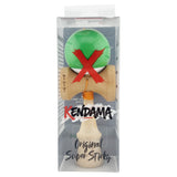 Kendama X Originala, Profesionala, Flippy, Big Cups V2, Super Sticky cu Cupe Mari, din lemn 18 cm, Rulment Metalic cu Ata 55 cm, Verde/Alb - vivimall.ro