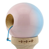 Kendama X Originala, Profesionala, Vivimall, Big Cups V2, Super Sticky, Rulment Metalic cu Ata 55 cm, Albastru/Roz - vivimall.ro
