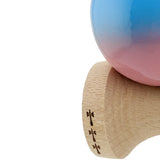 Kendama X Originala, Profesionala, Vivimall, Big Cups V2, Super Sticky, Rulment Metalic cu Ata 55 cm, Albastru/Roz - vivimall.ro