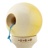 Kendama X Originala, Profesionala, Vivimall, Big Cups V2, Super Sticky, Rulment Metalic cu Ata 55 cm, Protocaliu/Galben/Alb - vivimall.ro