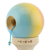 Kendama X Originala, Profesionala, Vivimall, Big Cups V2, Super Sticky, Rulment Metalic cu Ata 55 cm, Roz/Galben/Albastru - vivimall.ro