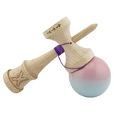 Kendama X Originala, Profesionala, Vivimall, Big Cups V2, Super Sticky Cupe Mari, Rulment Metalic cu Ata 55 cm,Roz/Verde - vivimall.ro