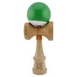 Kendama X Originala, Profesionala, Vivimall, Big Cups V2, Super Sticky cu Cupe Mari, din lemn 18 cm, Rulment Metalic cu Ata 55 cm, Verde/Alb - vivimall.ro