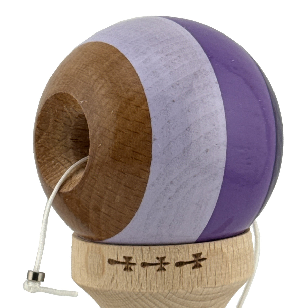 Kendama X Originala, Profesionala, Flippy, Big Cups V2, Super Sticky Legendary Cupe Mari, Rulment Metalic cu Ata 55 cm, Purpuriu/Mov/Lila - vivimall.ro