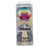 Kendama X Originala, Profesionala, Flippy, Big Cups V2, Super Sticky Cupe Mari, Rulment Metalic cu Ata 55 cm, Rosu/Galben/Albastru - vivimall.ro