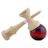 Kendama X Originala, Profesionala, Vivimall Big Cups V2, Super Sticky din Lemn, 18 cm, Gradient Mov/Rosu/Negru - vivimall.ro