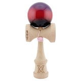 Kendama X Originala, Profesionala, Vivimall Big Cups V2, Super Sticky din Lemn, 18 cm, Gradient Mov/Rosu/Negru - vivimall.ro